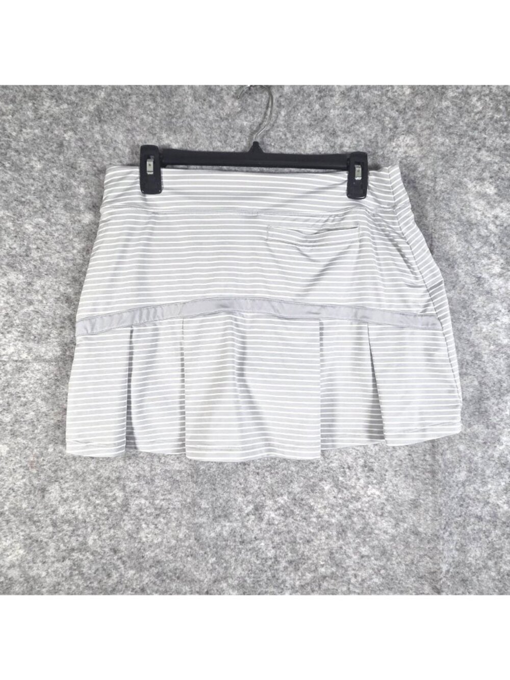 Nike Golf Striped Skort Gray M Dri-FIT Athletic Tennis Country Club - Picture 7 of 12